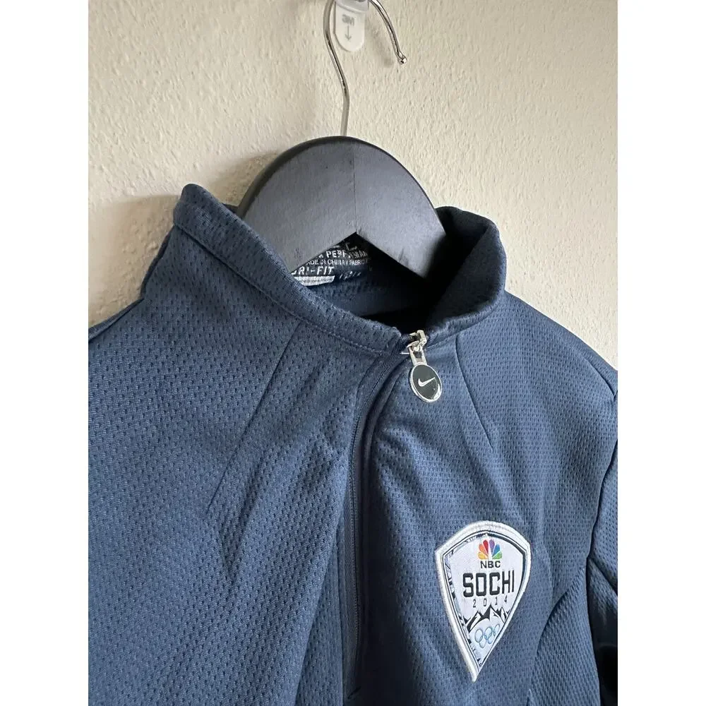 Nike Women's Quarter Zip Medium Gray Olympics Sochi 2014 Performance NBC